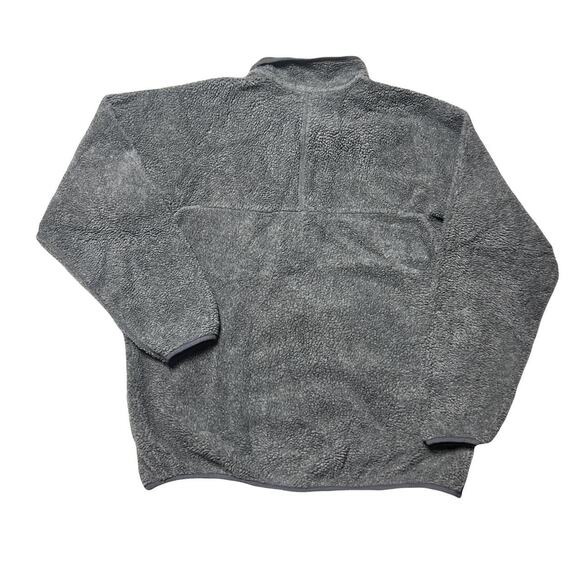 Patagonia Vintage 90s USA made Deep Pile Grey Fleece Cardigan Sweater Jacket XXL - Picture 4 of 6